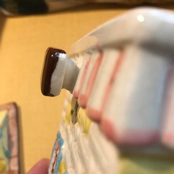 Vintage Grantcrest Japan Bone China Cookie Jar Gingerbread House Biscuit Candy - Picture 8 of 10